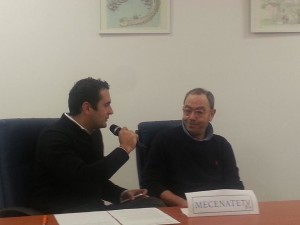 Luca Grossi e Antonio Parisi durante la conferenza stampa a Mecenate Tv